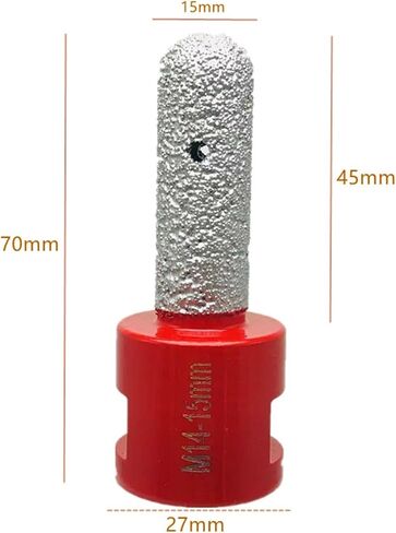 6/810/15/20/25/30mm M14 Vaccum Brazed Diamond Finger Bit Milling Cutter Brazing for Ceramic Tile Stone Granite Marble 1Pcs(M14-6mm) in Saudi Arabia