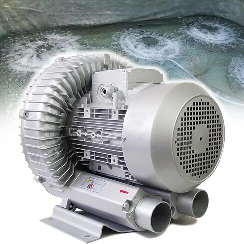 High Pressure Vortex Regenerative Blower, Large Airflow Vacuum Pump for Aquaculture Pond Aeration, Single Phase Vortex Blower,550W/0.75HP in Kuwait
