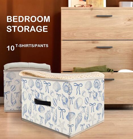 Nogrit Coquette Blue Bow Beach Bins Bins ، صندوق ألعاب للبنات ، حاوية سلال سلكتات سلكتات ساحلية قابلة للطي. in Kuwait