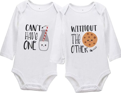listery Twin Outfits Best Friend Bodysuit For Babies Twin Clothes Twins Bodysuit Cute Baby Buddies Outfit Boy Girl in Saudi Arabia