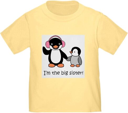 CafePress Big Sister Penguin T Shirt Cute Toddler Graphic Tee, 100% Cotton in Saudi Arabia