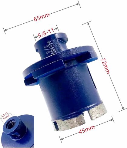 5 8-11Thread Diamond Basin Opener Sintering Hole Drill Bit for Marble Tile Ceramic Porcelain Washbasin Drainage Opener Tools 1Pcs(45-65) in Saudi Arabia