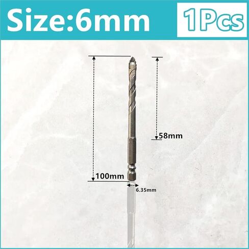 Serrated Four Fleet Eccentric Drill Bit Support for Long Working Hours for Glass Ceramic Tile Hard Alloy Hex Shank 1-10Pcs(2Pcs 12mm) in Kuwait