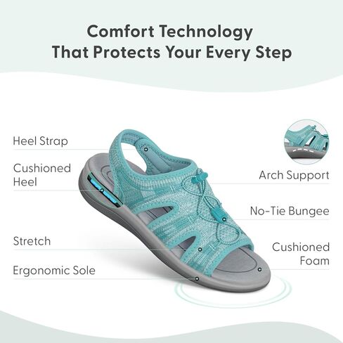 Orthofeet Women's Orthopedic Stretchable Maui Sandals in Kuwait