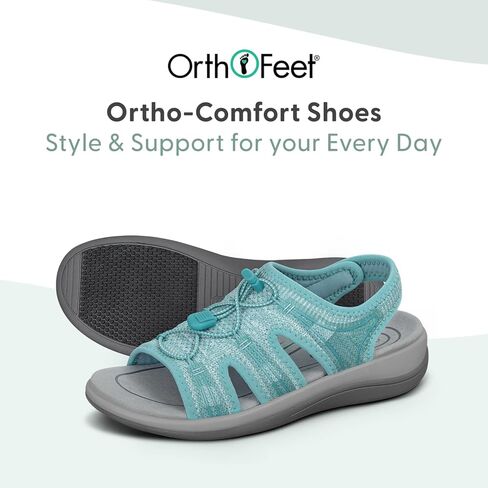 Orthofeet Women's Orthopedic Stretchable Maui Sandals in Kuwait