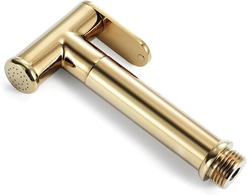 Handheld Bidet Sprayer Brass Baby Cloth Diaper Sprayer Portable Hand Held Toilet Bidet Sprayer Head with Bidet Hose and Bracket, for Feminine Wash, Pet Washing, Easy to Install(Titanium Gold) in Saudi Arabia