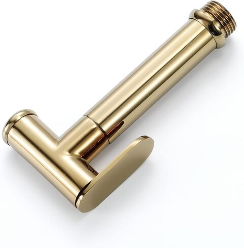 Handheld Bidet Sprayer Brass Baby Cloth Diaper Sprayer Portable Hand Held Toilet Bidet Sprayer Head with Bidet Hose and Bracket, for Feminine Wash, Pet Washing, Easy to Install(Titanium Gold) in Saudi Arabia