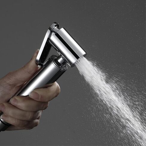 Handheld Bidet Sprayer Brass Chrome Baby Cloth Diaper Sprayer Portable Hand Held Toilet Bidet Sprayer Head, for Feminine Wash, Pet Washing, Easy to Install(A) in Saudi Arabia