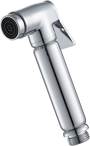 Handheld Bidet Sprayer Brass Chrome Baby Cloth Diaper Sprayer Portable Hand Held Toilet Bidet Sprayer Head, for Feminine Wash, Pet Washing, Easy to Install(A) in Saudi Arabia