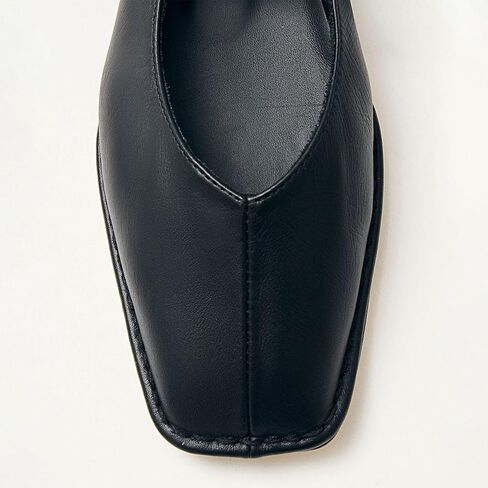 شقق الباليه الدانتيل للنساء القوس مربع إصبع القدم ماري جين فلاتس تنزلق على أحذية الباليه الجلدية in Kuwait