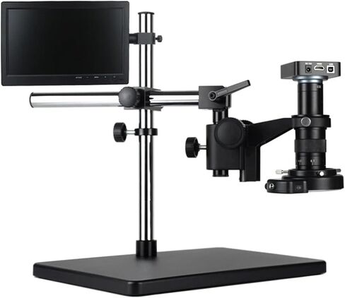 38MP 2K HDMI USB Industrial Electronic Digital 180X 300X Video Microscope Camera Set Fo Phone PCB SMD CPU Soldering Watch Repair(with 10 Monitor,300X) in Saudi Arabia