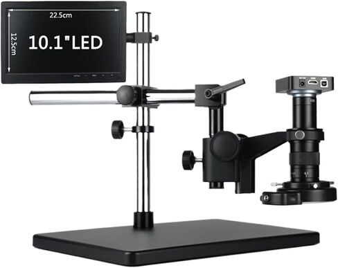38MP 2K HDMI USB Industrial Electronic Digital 180X 300X Video Microscope Camera Set Fo Phone PCB SMD CPU Soldering Watch Repair(with 10 Monitor,300X) in Saudi Arabia