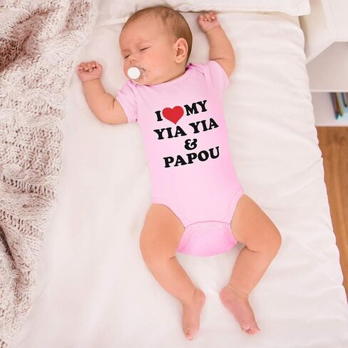 طيبة لطيفة مخصصة لطفاء الأطفال أحب بلدي yia yia و papou grandparents boy & girl aby clotions in Kuwait