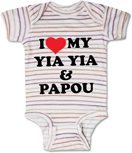 طيبة لطيفة مخصصة لطفاء الأطفال أحب بلدي yia yia و papou grandparents boy & girl aby clotions in Kuwait