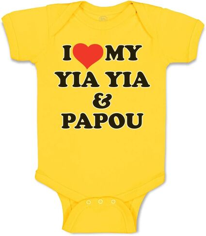 طيبة لطيفة مخصصة لطفاء الأطفال أحب بلدي yia yia و papou grandparents boy & girl aby clotions in Kuwait
