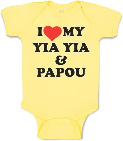 طيبة لطيفة مخصصة لطفاء الأطفال أحب بلدي yia yia و papou grandparents boy & girl aby clotions in Kuwait