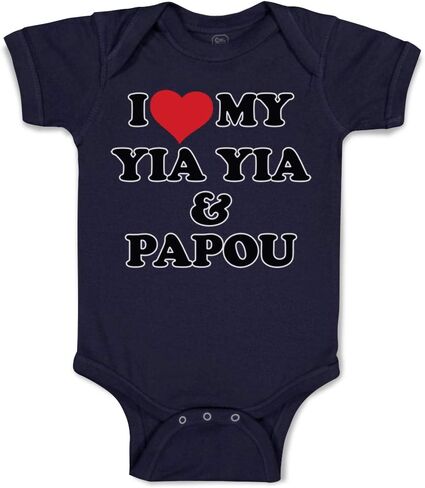 طيبة لطيفة مخصصة لطفاء الأطفال أحب بلدي yia yia و papou grandparents boy & girl aby clotions in Kuwait