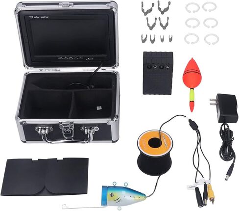 كاميرا الصيد تحت الماء 7 بوصة شاشة LCD IP68 1200TVL FISH FING مع 12 ٪ LED مصابيح LED لفحص بئر مياه الصيد البصرية (قابس الولايات المتحدة 30M/32.8YD) in Kuwait