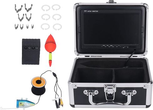 كاميرا الصيد تحت الماء 7 بوصة شاشة LCD IP68 1200TVL FISH FING مع 12 ٪ LED مصابيح LED لفحص بئر مياه الصيد البصرية (قابس الولايات المتحدة 30M/32.8YD) in Kuwait
