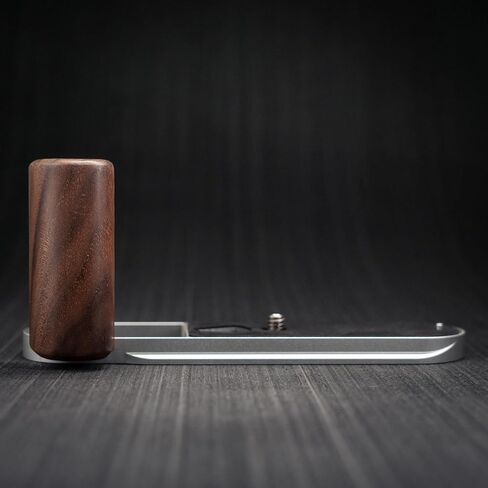 Wooden Wood Hand Grip + Aluminum Alloy Baseplate QR L Handle for M11 M11P M11M Camera (Walnut + Silver Base) in Saudi Arabia