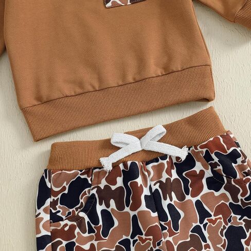 PUHHAPIEY Toddler Boy Clothes Camo Sweatshirt Joggers Set | Toddler Baby Boy Outfit Fall Winter Boys Camo Hunting Outfit, Toddler Camping Outdoor Hunting Trips Clothes in Saudi Arabia