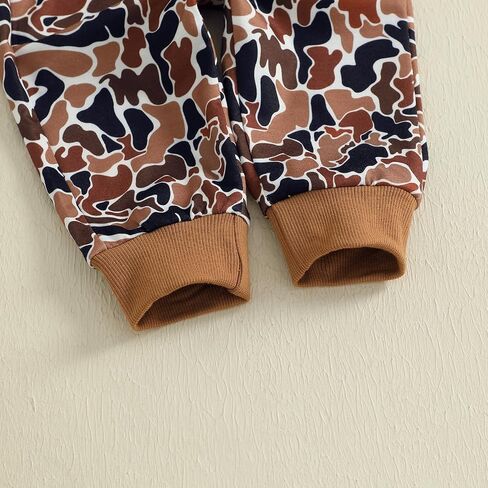 PUHHAPIEY Toddler Boy Clothes Camo Sweatshirt Joggers Set | Toddler Baby Boy Outfit Fall Winter Boys Camo Hunting Outfit, Toddler Camping Outdoor Hunting Trips Clothes in Saudi Arabia