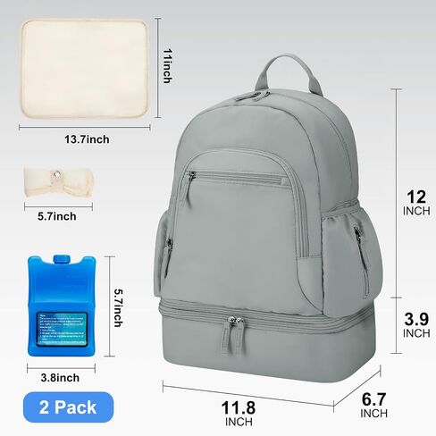 Breast Pump Backpack Fit for Spectra S1 and S2 with Removable Cooler Compartment, Pumping Bag for Pump Accessories, Breast Pump Bag for Work, Travel and Family Use Black in Kuwait