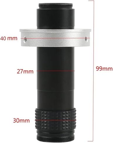 Industrial Video Microscope Electronic 130X Monocular Zoom C Mount Lens Glass Objective Lens Eyepiece for HDMI USB CCD Camera(50mm 130X) in Saudi Arabia