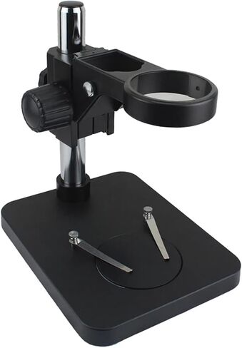 Adjustable 76mm Focus Holder Miroscope Stand 32mm Pillar Table Microscope Support for Trinocular Binocular Stereo Microscope(Black) in Saudi Arabia