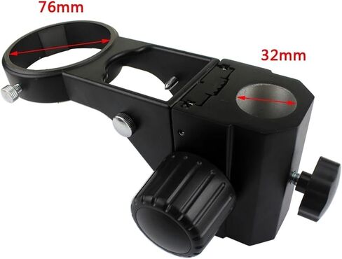 Adjustable 76mm Focus Holder Miroscope Stand 32mm Pillar Table Microscope Support for Trinocular Binocular Stereo Microscope(Black) in Saudi Arabia