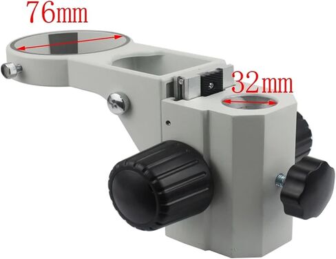 Adjustable 76mm Focus Holder Miroscope Stand 32mm Pillar Table Microscope Support for Trinocular Binocular Stereo Microscope(Black) in Saudi Arabia