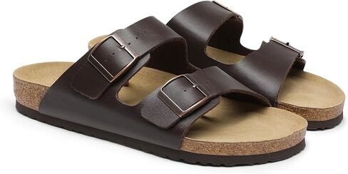 Bruno Marc Men's Cork footbed Sandal Beach Slides with Adjustable Buckle Straps in Saudi Arabia