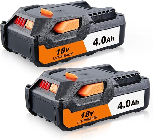 2Pack 4.0Ah 18V Replacement for Ridgid 18V Battery Compatible with Ridgid Battery R840087 R840086 R840085 R840083 R840089 AC840085 AC840086 AC840087P AC840089 Li-ion in Kuwait