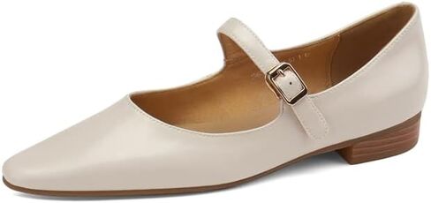 TinaCus Women's Genuine Leather Handmade Pointed Toe Flats Buckle Mary Janes Cute Dress Shoes in Saudi Arabia