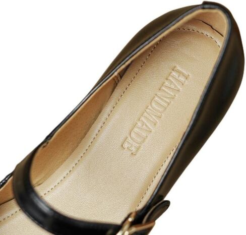TinaCus Women's Genuine Leather Handmade Pointed Toe Flats Buckle Mary Janes Cute Dress Shoes in Saudi Arabia