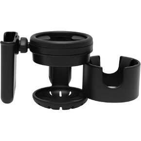 Stroller Cup and Phone Holder for Babyzen YOYO/Yoyo+/Yoyo2/Yoyo3 – 3-in-1 Dual Cup & Phone Organizer with 360° Rotating Clamp – Fits Bottles, Coffee Cups, Smartphones
