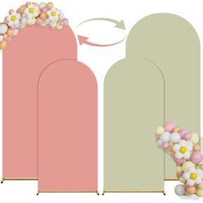 Arch Backdrop Cover Set of 2(6ft/7.2ft) Double Color Wedding Arch Cover Spandex Fitted Arch Covers,Round Top Arch Backdrop Cover for Baby Party Birthday Banquet Shower (Black+Blue)