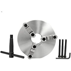 4-Inch 4-Jaw Self-Centering Chuck Set K11/130 Three-jaw Self-Centering Three-Grab Chuck Lathe Lathe Accessories are Suitable for Woodworking Lathes with 1-Inch x 8TPI Thread