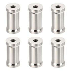 PATIKIL Camera Spigot Screws Converter 1/4" to 3/8" Female to Female, 6 Pack Tripod Screw Adapter Spigot Stud for Light Stands Hot Shoe Cold Shoe Adapter Ball Head Flash, Black