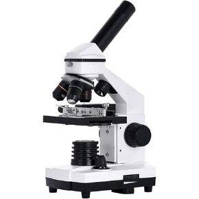Monocular Biological Microscope 64X-640X Up/Bottom LED Student Science Educational Lab Gift