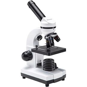 Microscope Compound Monocular Microscope LED Illumination Coaxial Coarse Fine Focus for Adults Student Children Science Kit