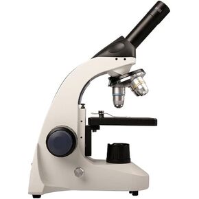 Microscope Dual LED Illumination Monocular Microscopes with Metal Body Microscope for School Student Beginner Science Kit