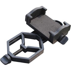 Universal Cell Phone Adjustable Adapter Mount Microscope Spotting Scope Telescope Clip Bracket Mobile Phone Holder, Black