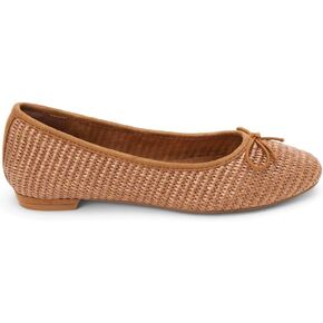 BEACH by Matisse Womens Donna Raffia Ballet Flats Casual - Brown