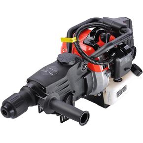 Demolition Jack Hammer 33CC 2-Stroke Gas Powered Jack Hammer with Air Cooling System Hand Pull Start Gasoline Concrete Breaker Hammer for Hammering, Slotting,Drilling,Crushing