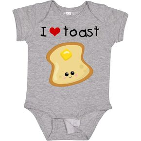 inktastic I Love Toast Baby Bodysuit