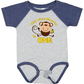 Inktastic Little Monkey 1st Birity Boy Bodysuit