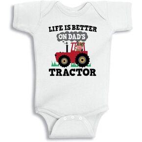 TATY Kids Life Is Better On Dad's Tractor Baby Infant Bodysuit
