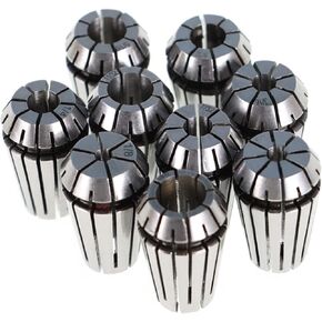1/8-3/8 Inch Spring Collet ER16 Spring Collet Set for CNC Workbench Engraving and Milling Lathe Tools 9 Pieces
