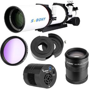 SV550 80mm OTA Telescope Bundle with SV260 Telescope Filter, SV405CC Cooled Camera SV226 Telescope Filter Drawer and SV209 Field Flattener, for Emission Reflection Nebula Galaxy Suburb Photography